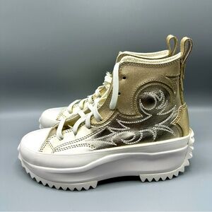 Converse Run Star Hike Hi Platform Western Gold sneakers